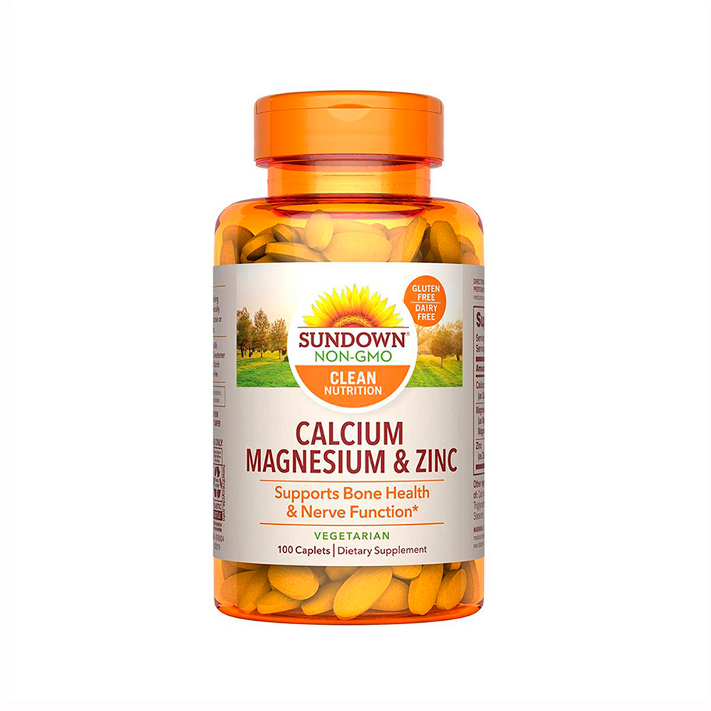 Sundown Naturals Calcio Magnesium & Zinc Frasco de 100 cápsulas blandas
