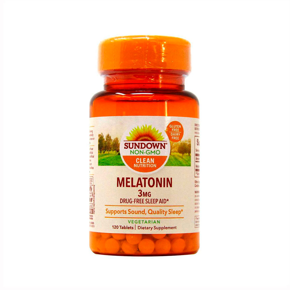 Sundown Naturals Melatonin 3 mg Frasco de 120 Capsulas