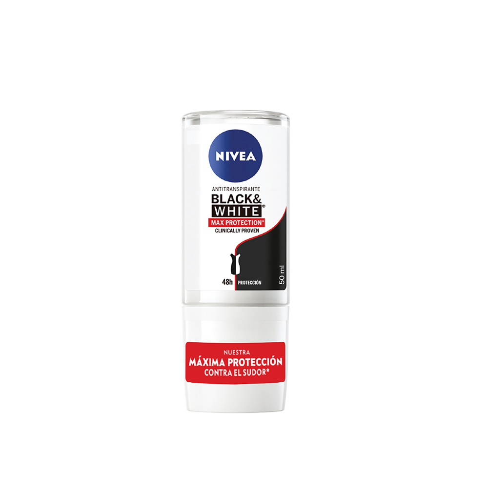 Antitranspirante Nivea Deo Roll On B&W Max Protection Fem De 50mL