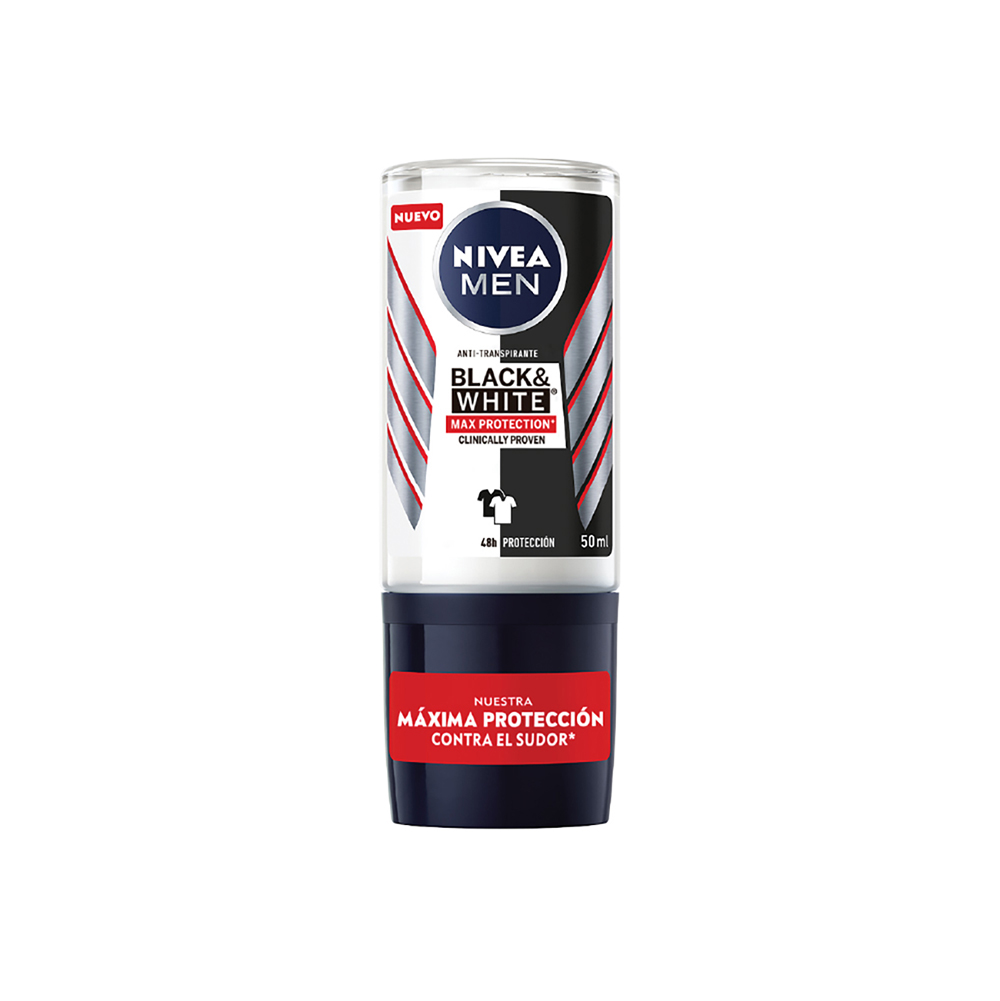 Antitranspirante Nivea Deo Roll On B&W Max Protection Men - 50mL