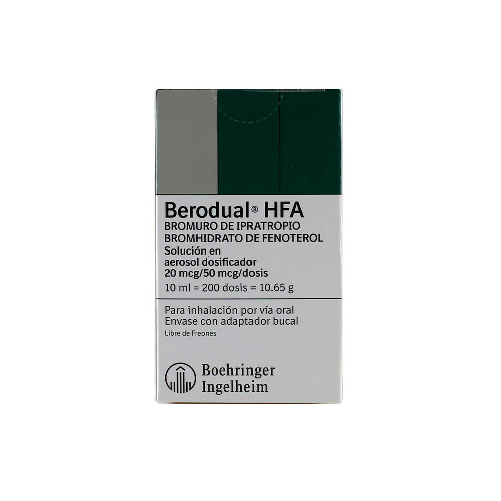 Berodual HFA Bromuro De Ipratropio Solución En Aerosol De 10 ML
