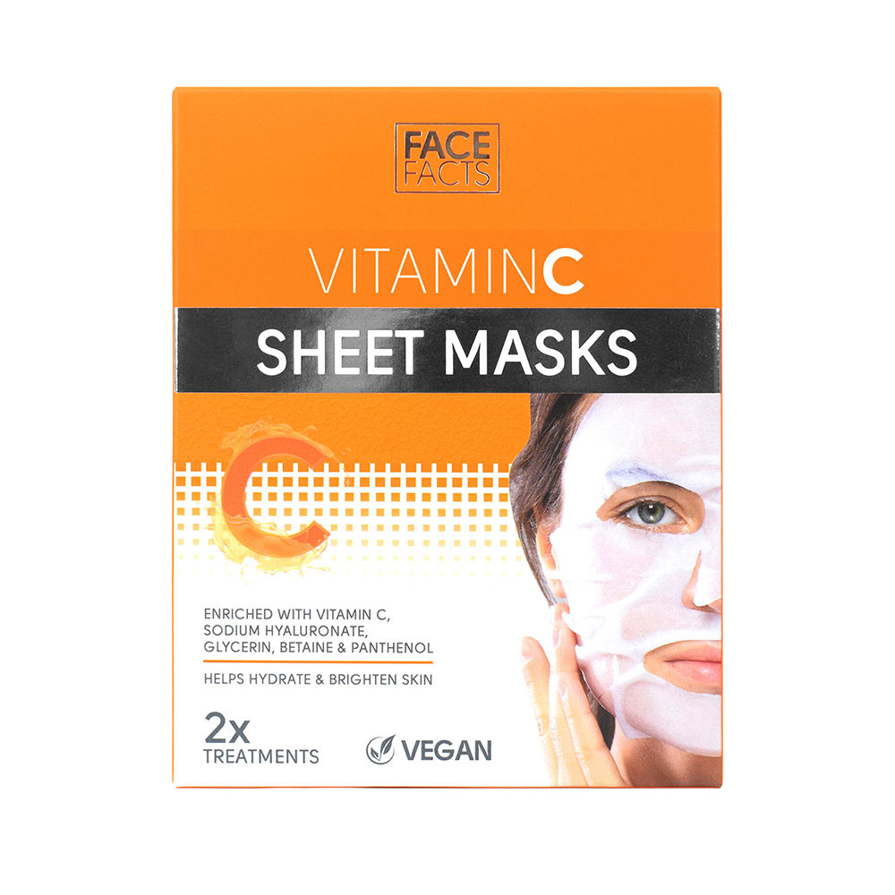 Mascarillas en Láminas con Vitamina C FaceFacts x2 tratamientos