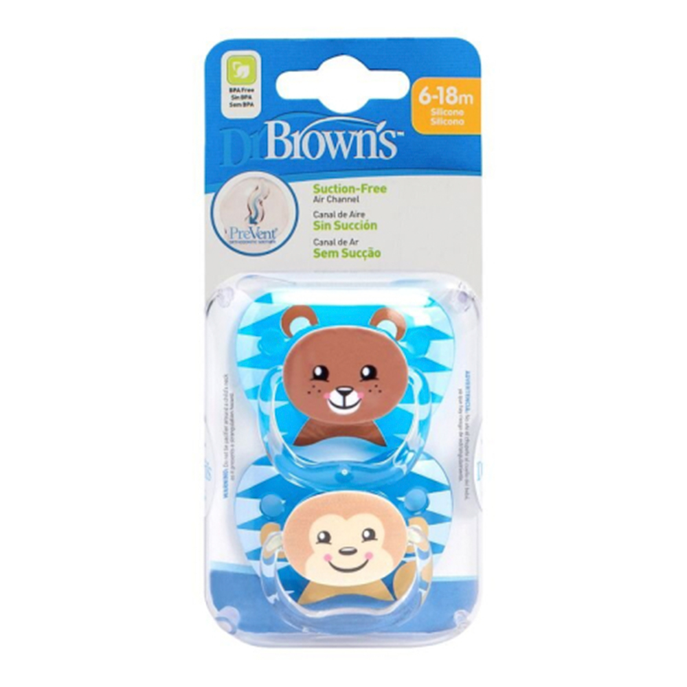 Chupete +0M Azul Dr Browns de 2 unidades