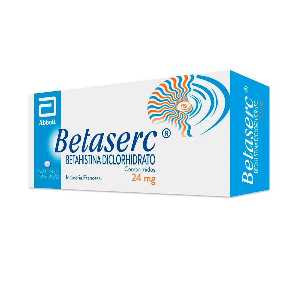 Betaserc Betahistina Diclorhidrato 24 mg Caja De 30 Comprimidos