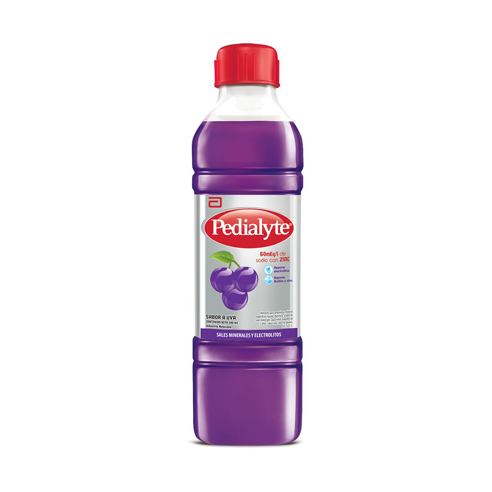 Pedialyte Sabor Uva Frasco De 500 ml
