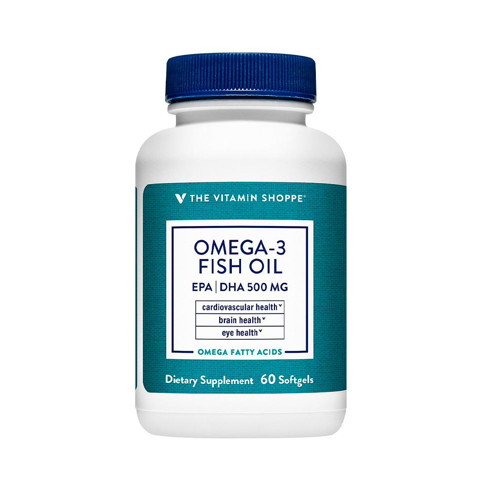 The Vitamin Shoppe Omega-3 Fish Oil Epa/Dha 500 mg Frasco de 60 cápsulas blandas