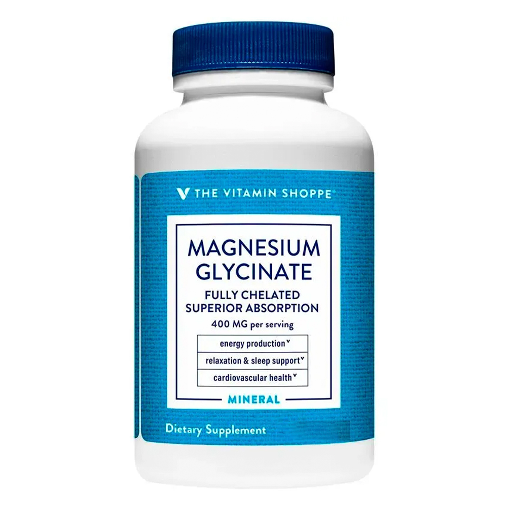 The Vitamin Shoppe Magnesium Glycinate 400 mg Frasco de 135 tabletas