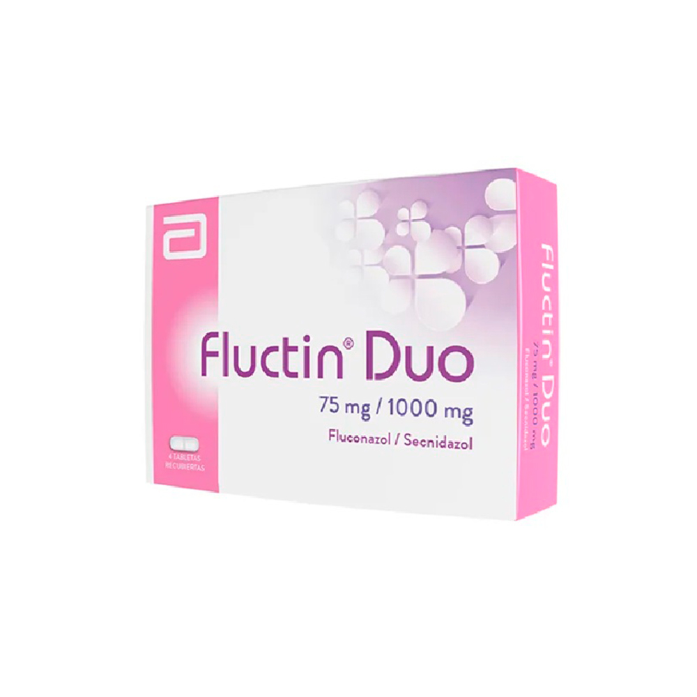 Fluctin Duo 75mg/1000mg Fluconazol Secnidazol Caja De 4 Tabletas Recubiertas