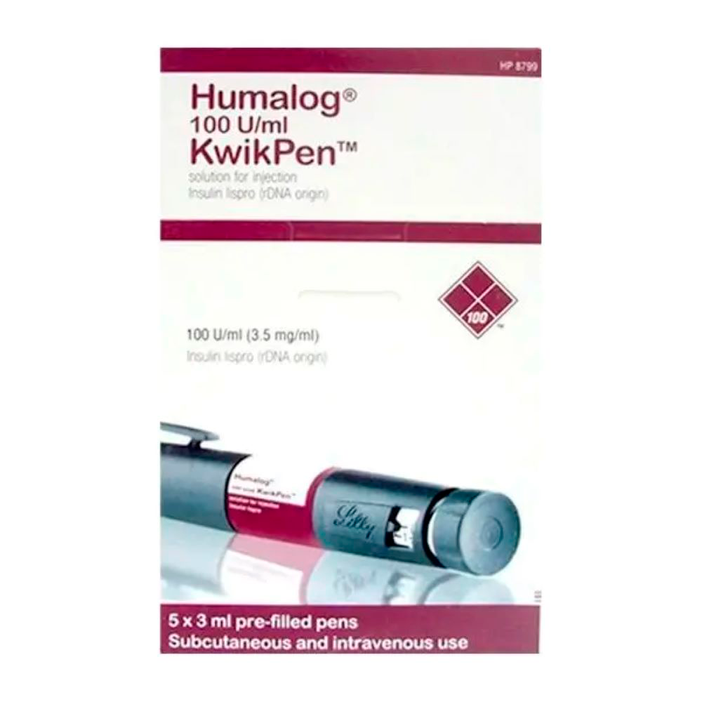 Humalog KwikPen 100U/mL Caja De 5 unidades x 3,0mL