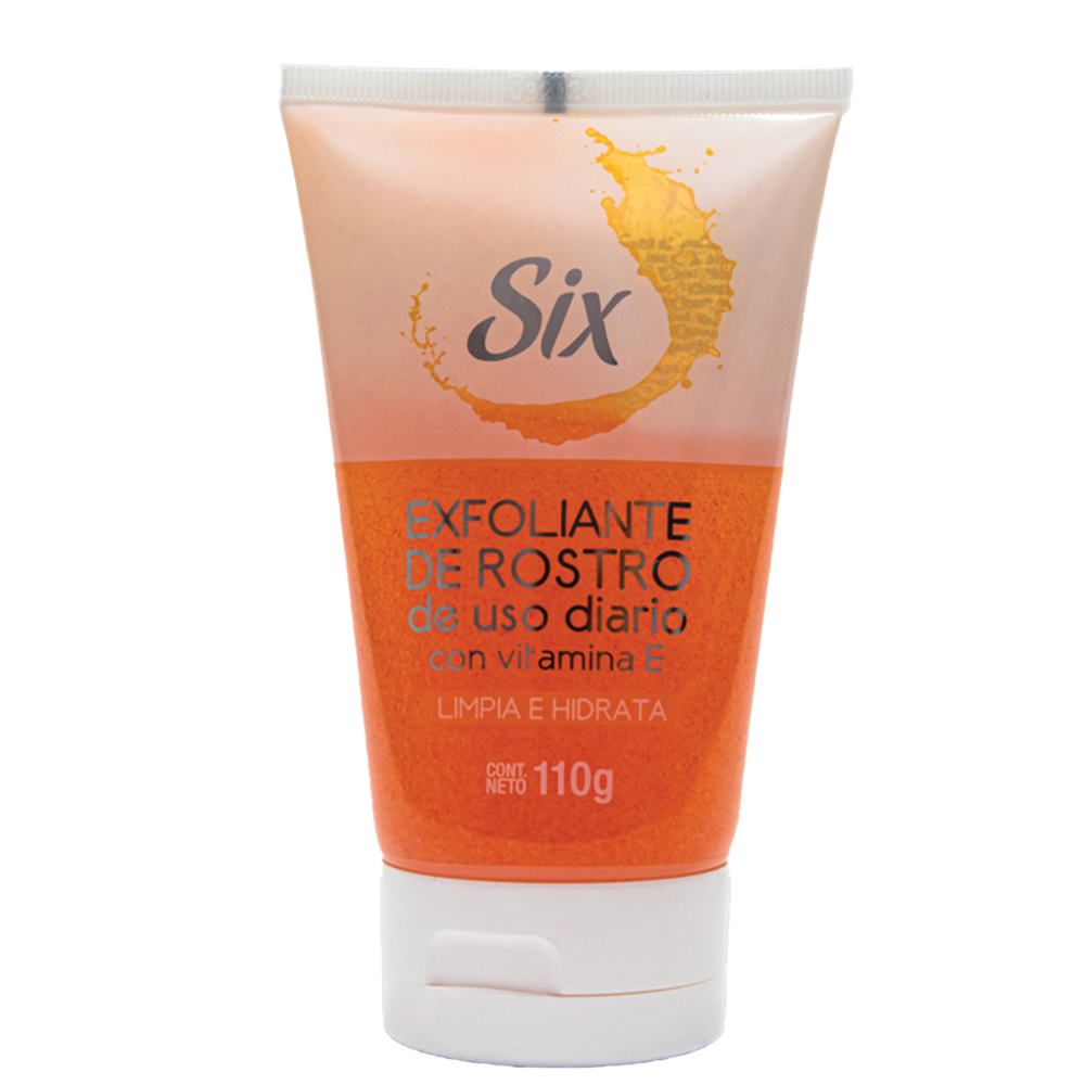 Exfoliante de Rostro Uso Diario con Vitamina E Six De 110 gr