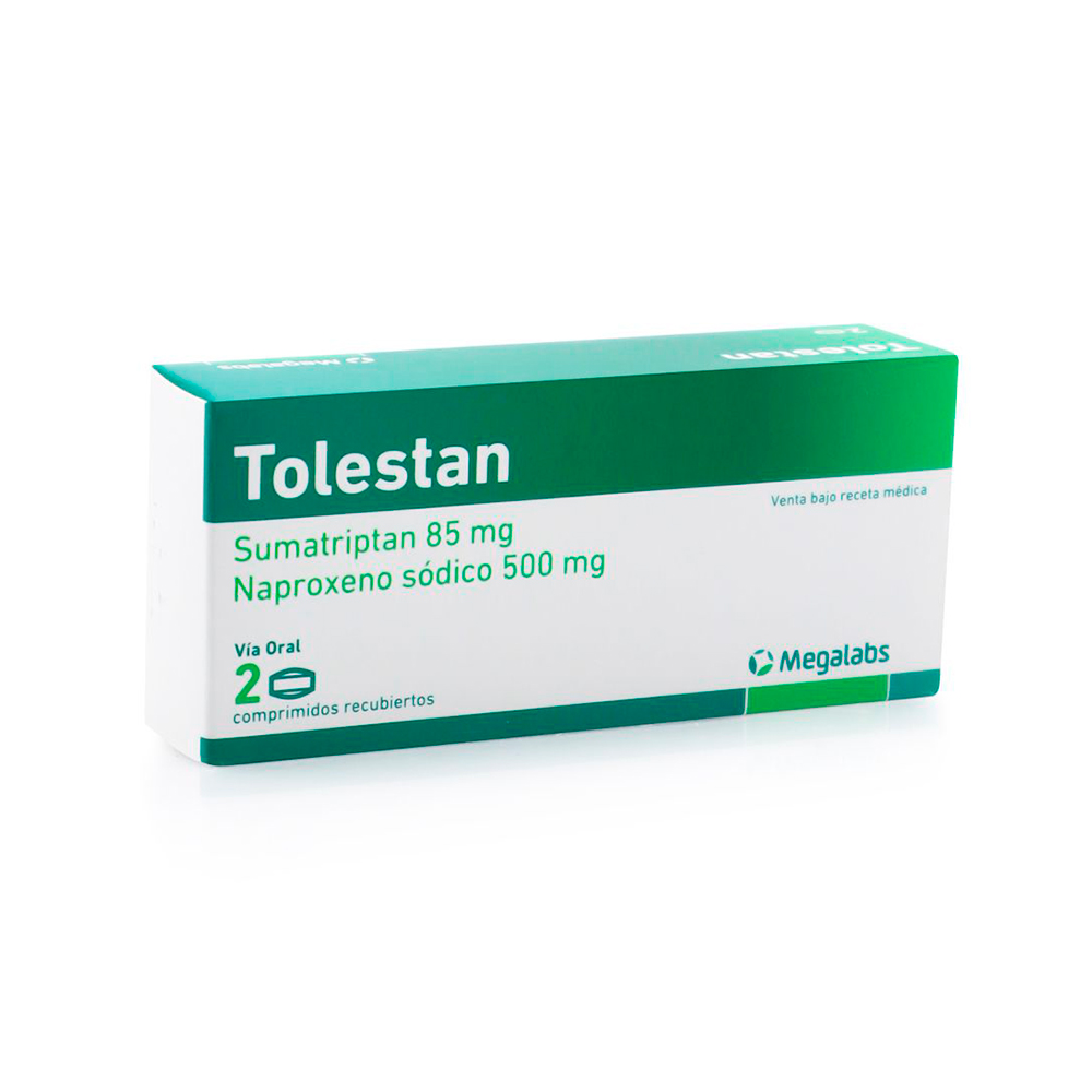 Tolestan Sumatriptan 85 mg Caja de 2 comprimidos recubiertos