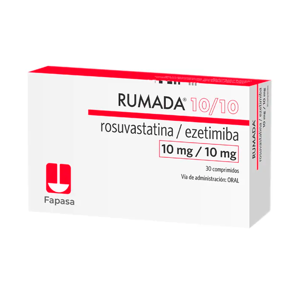 Rumada Rosuvastatina 10 mg Ezetimiba 10 mg - Cont. 30 Comprimidos