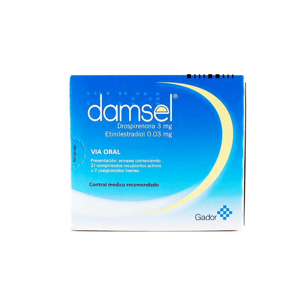 Damsel Drospirenona 3 mg Etinilestradiol 0,03 mg De 28 comprimidos