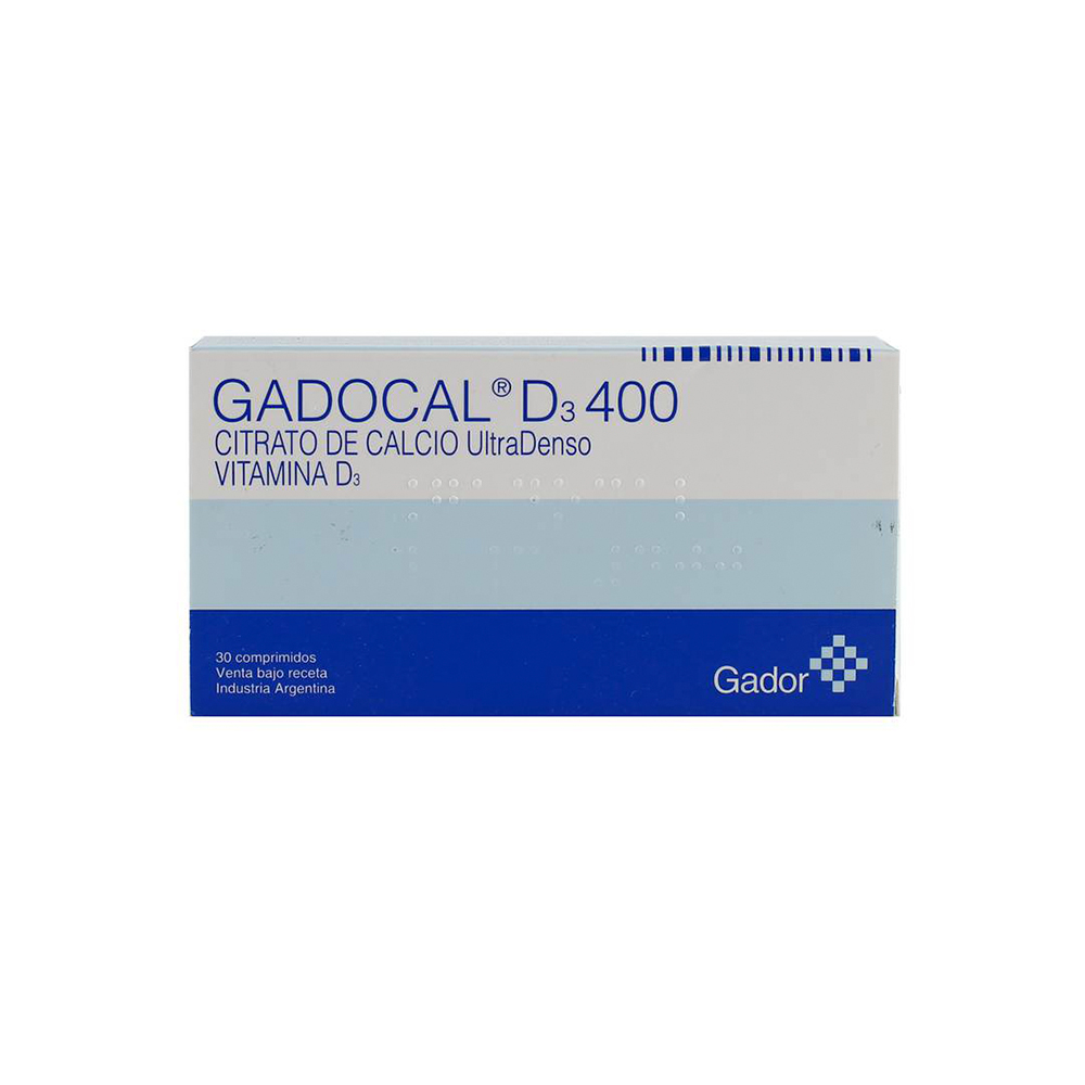 Gadocal D3 400 Citrato de Calcio - Contiene 30 comprimidos