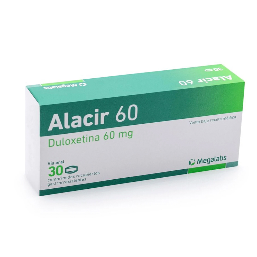 Alacir Duloxetina 60 mg Caja de 30 Comprimiedos Recubiertos