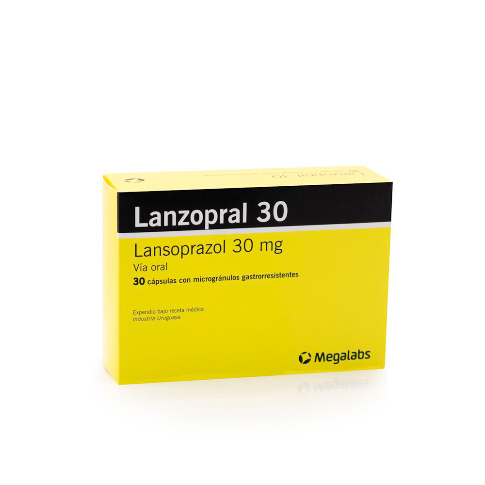 Lanzopral 30 Lansoprazol 30 mg Caja 30 Cápsulas