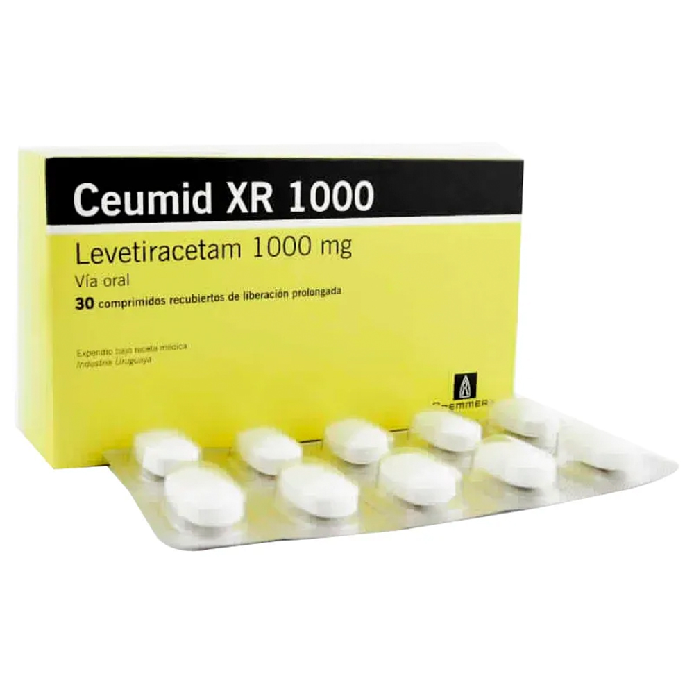 Ceumid XR 1000 Levetiracetam 1000 mg Caja de 30 comprimidos recubiertos