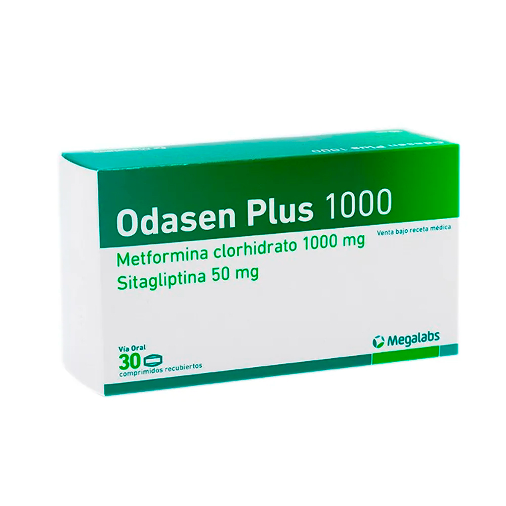 Odasen Plus Metformina Clorhidrato 1000 mg Caja de 30 Comprimidos Recubiertos