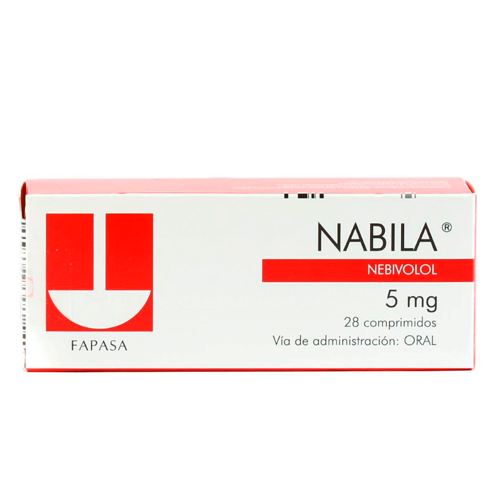 Nabila Nebivolol 5 mg Caja de 28 Comprimidos