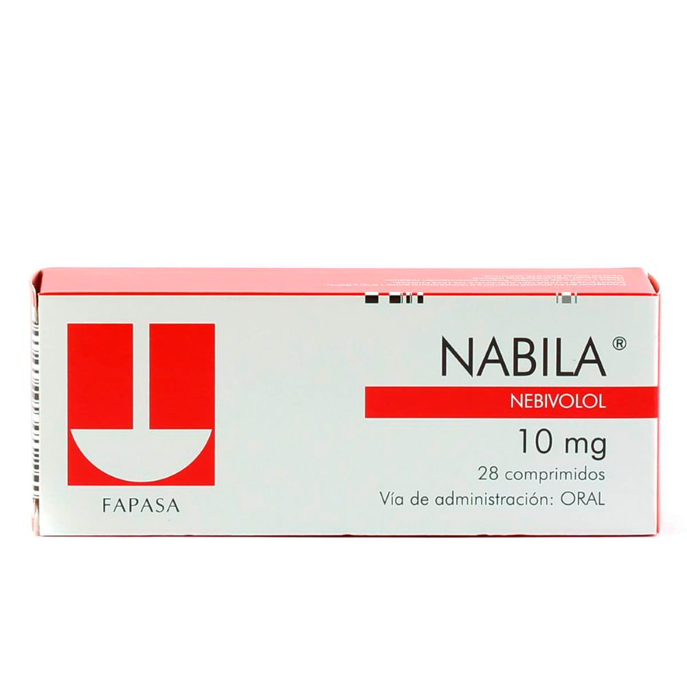 Nabila Nebivolol 10 mg Caja de 28 Comprimidos