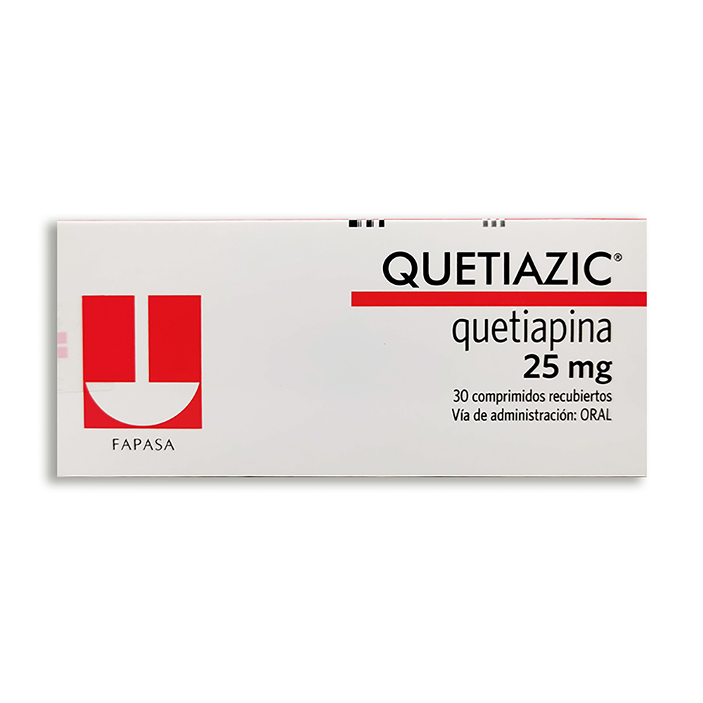 Quetiazic Quetiapina 25 mg Caja de 30 Comprimidos