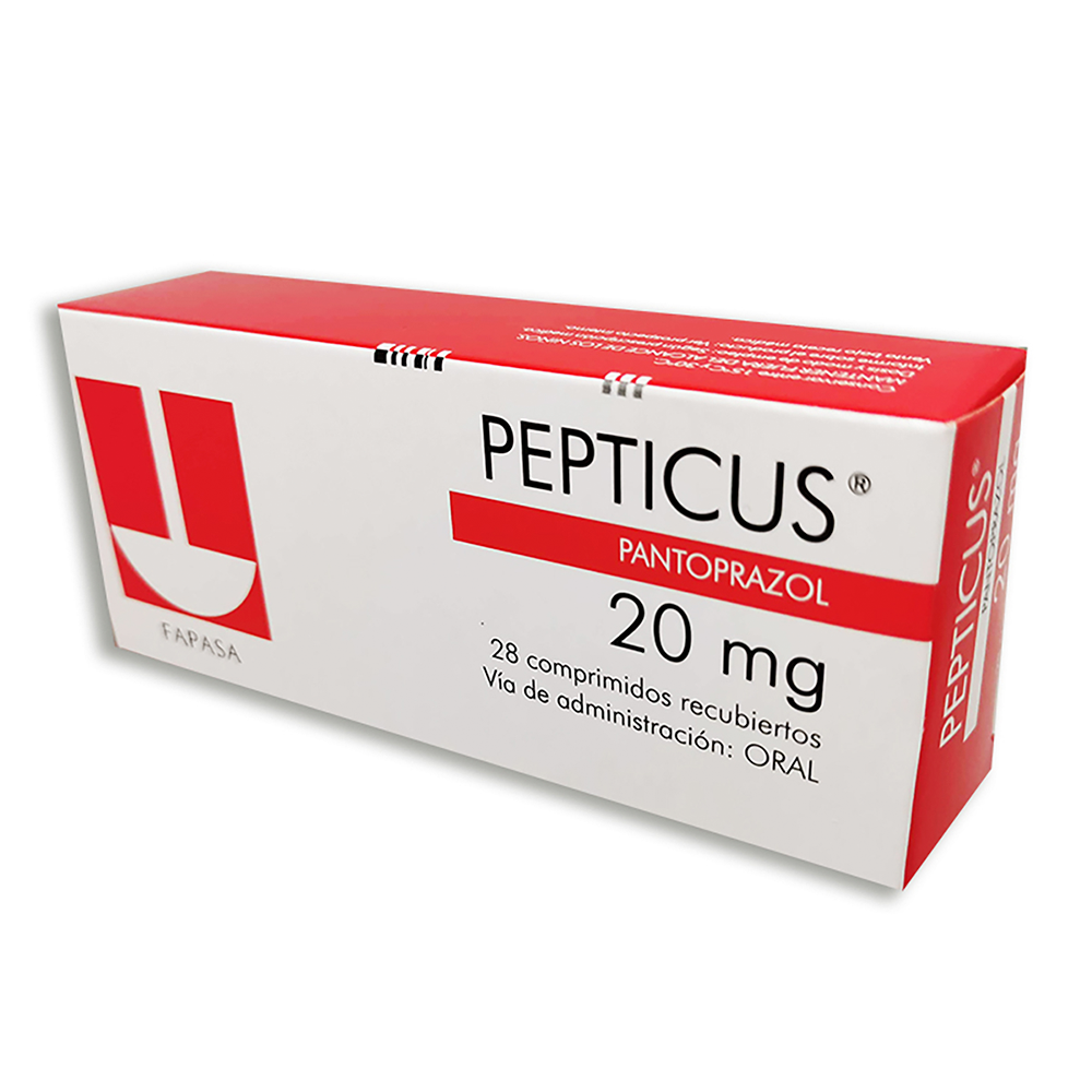 Pepticus Pantoprazol 20 mg Caja de 28 Comprimidos