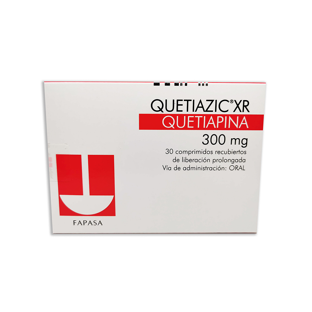Quetiazic XR Quetiapina 300 mg Caja de 30 Comprimidos Recubiertos