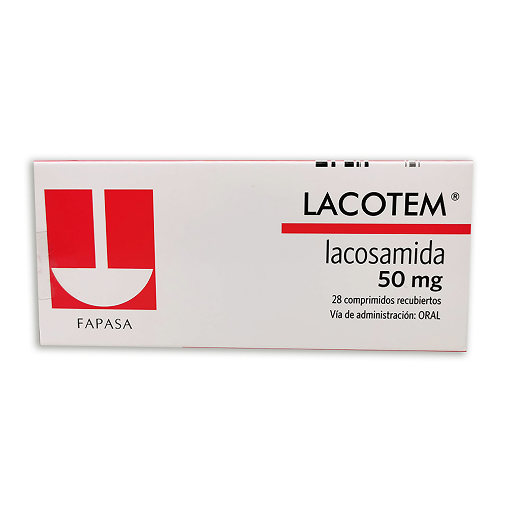 Lacotem Lacosamida 50 mg Caja de 28 comprimidos recubiertos