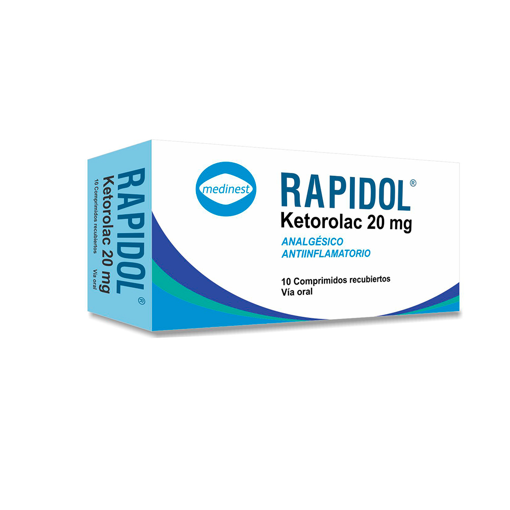Rapidol Ketorolac 20 Mg Caja De 10 Comprimidos Recubiertos