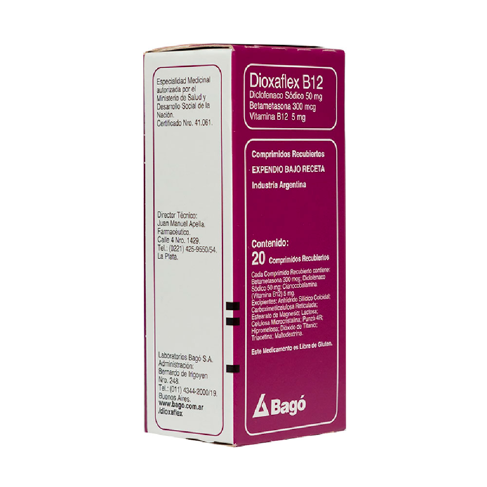 Dioxaflex B12 Caja De 2 Blíster x 20 Comprimidos Recubiertos