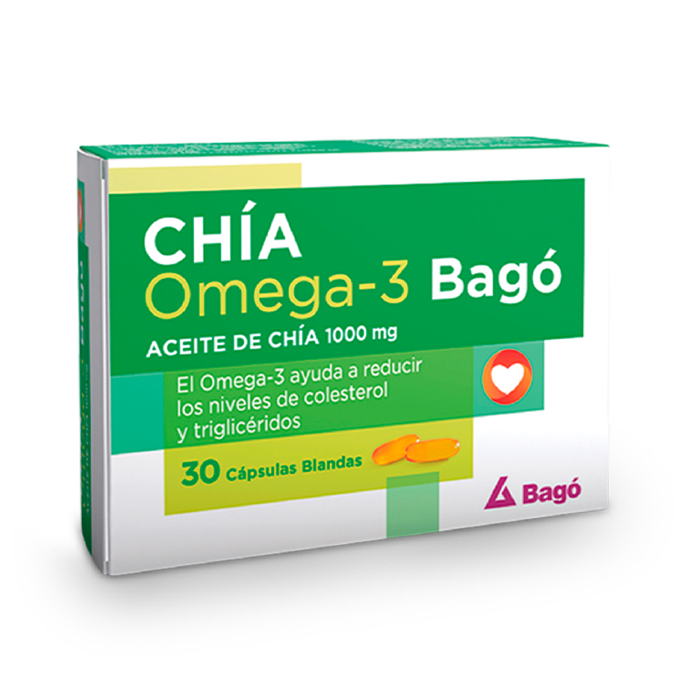 Chía Omega 3 Aceite De Chía 100 MG Caja De 30 Capsulas Blandas