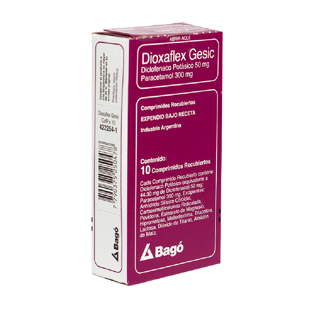Dioxaflex Gesic Caja De 1 Blíster x 10 Comprimidos Recubiertos