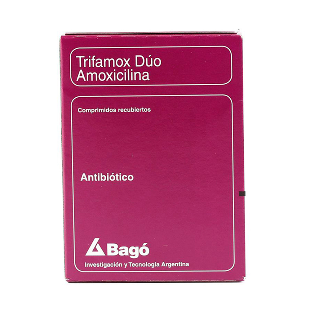 Trifamox Dúo amoxicilina Caja de 14 comprimidos recubiertos