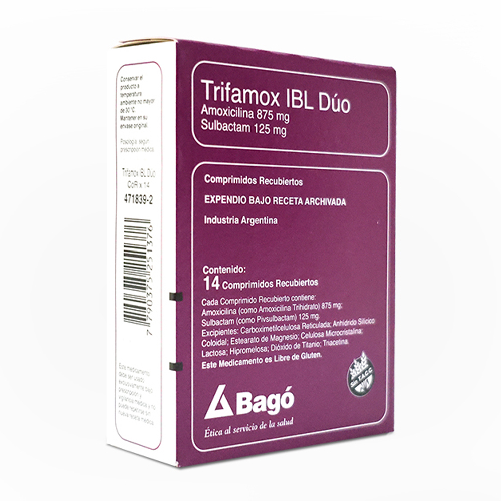 Trifamox IBL Dúo Caja De 14 Comprimidos Recubiertos