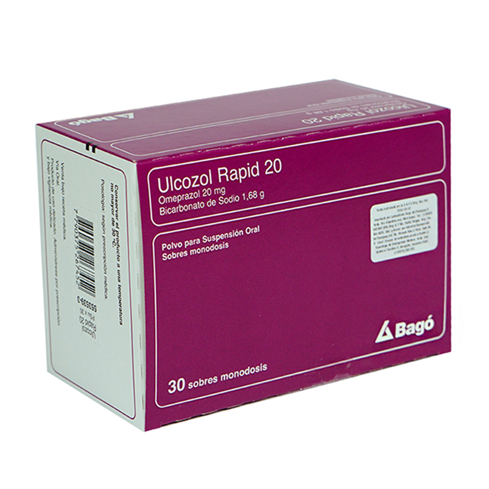Ulcozol Rapid 20 Caja De 30 Sobres Monodosis De 5 GR