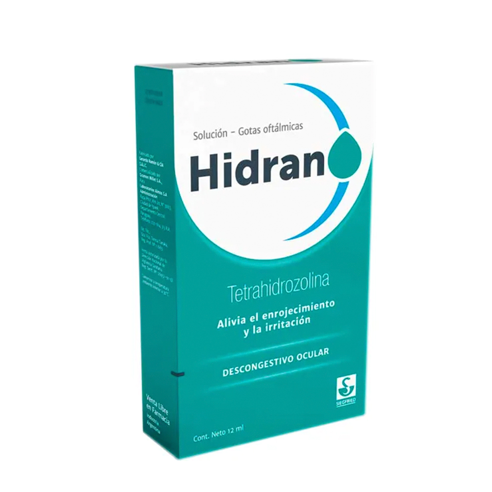 Hidran Tetrahidrozolina Solucion Gotas Oftalmicas 12 ml