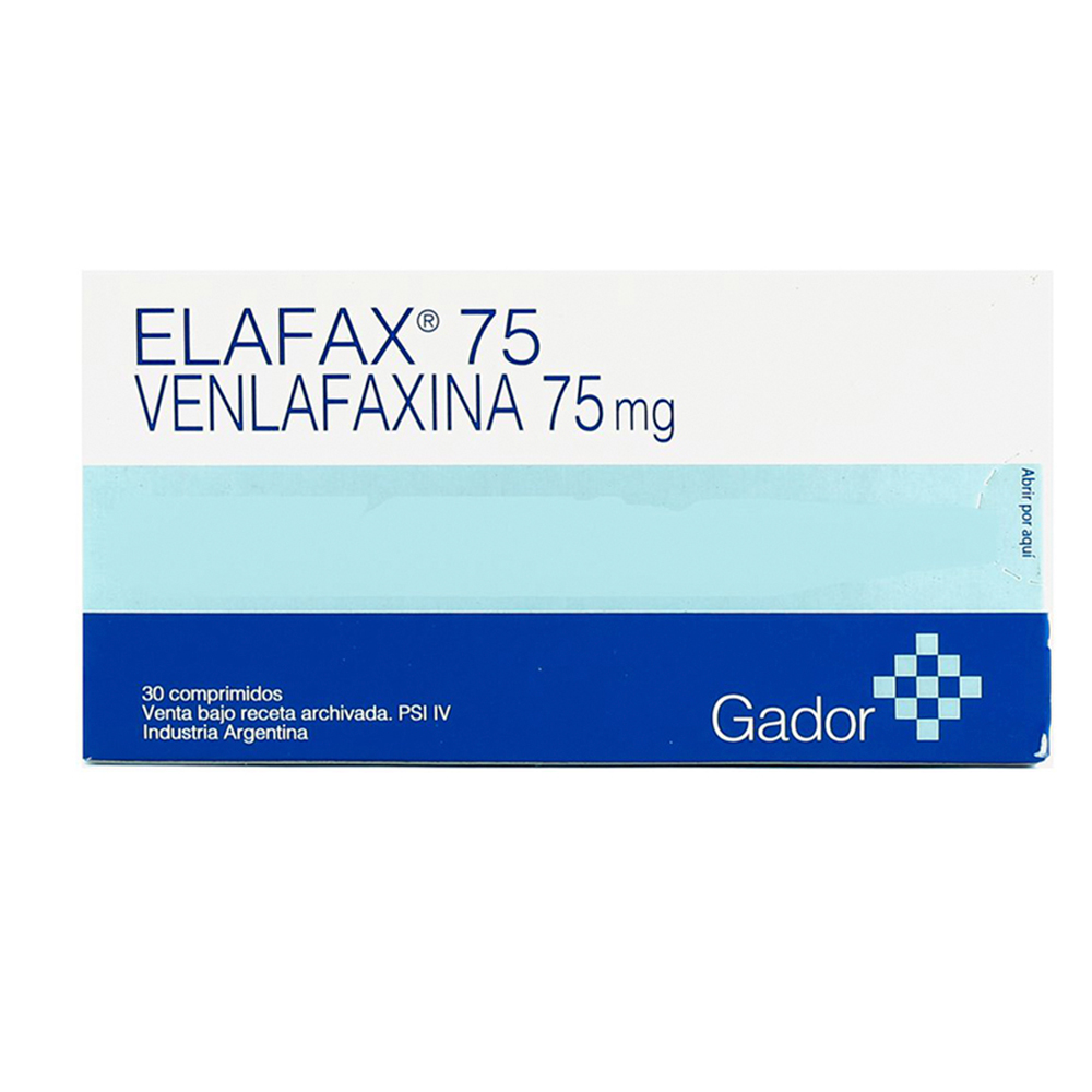 Elafax 75 Venlafaxina 75mg De 30 comprimidos