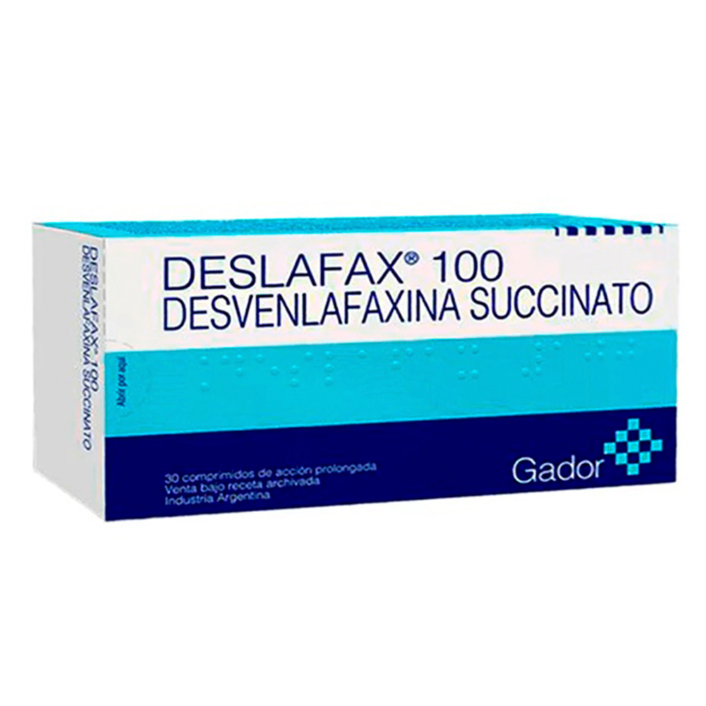 Deslafax 100 Desvenlafaxina Succinato - Caja de 30 comprimidos