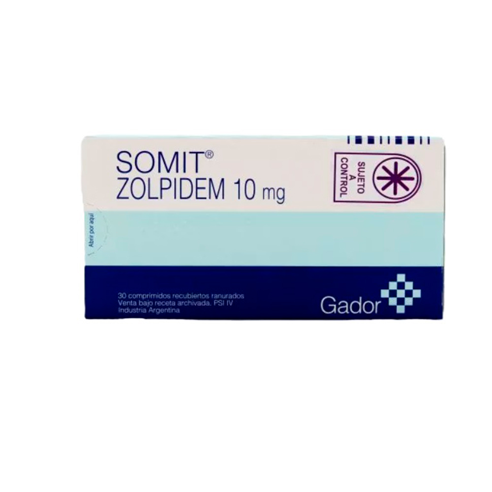 Somit Zolpidem 10 mg De 30 Comprimidos Ranurados