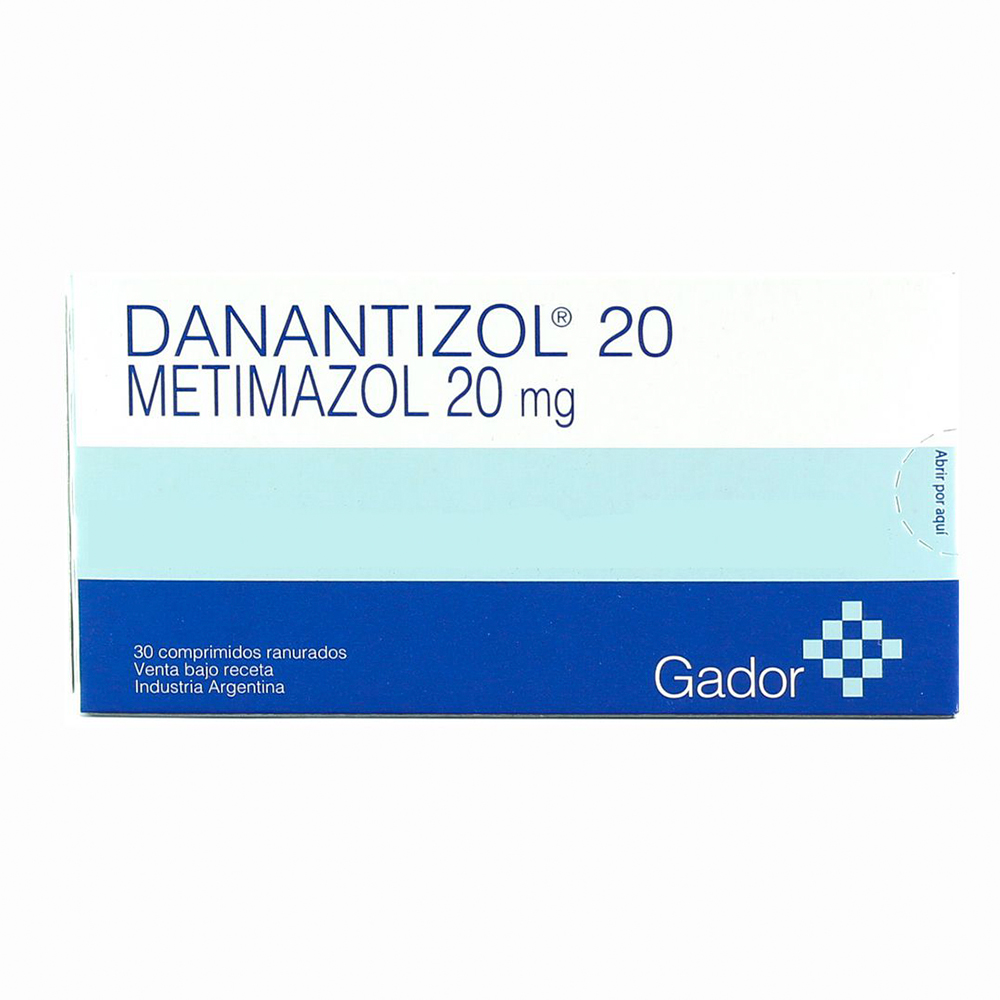 Danantizol 20 Metimazol 20 mg De 30 comprimidos