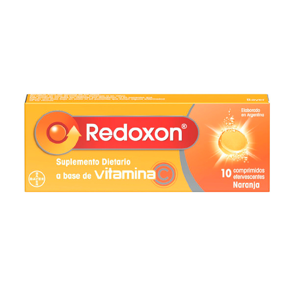 Redoxon Vitamina C 1g Sabor Naranja Caja de 10 comprimidos Efervescentes.