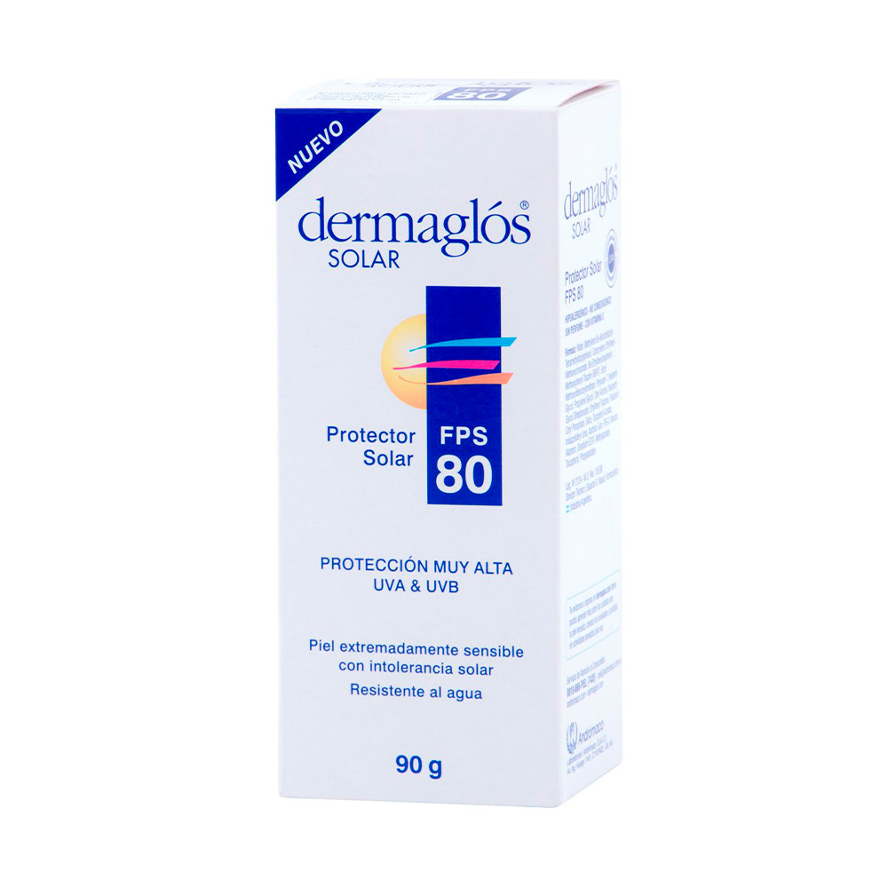 Protector Solar FPS 80 Crema Dermaglos De 90 gr