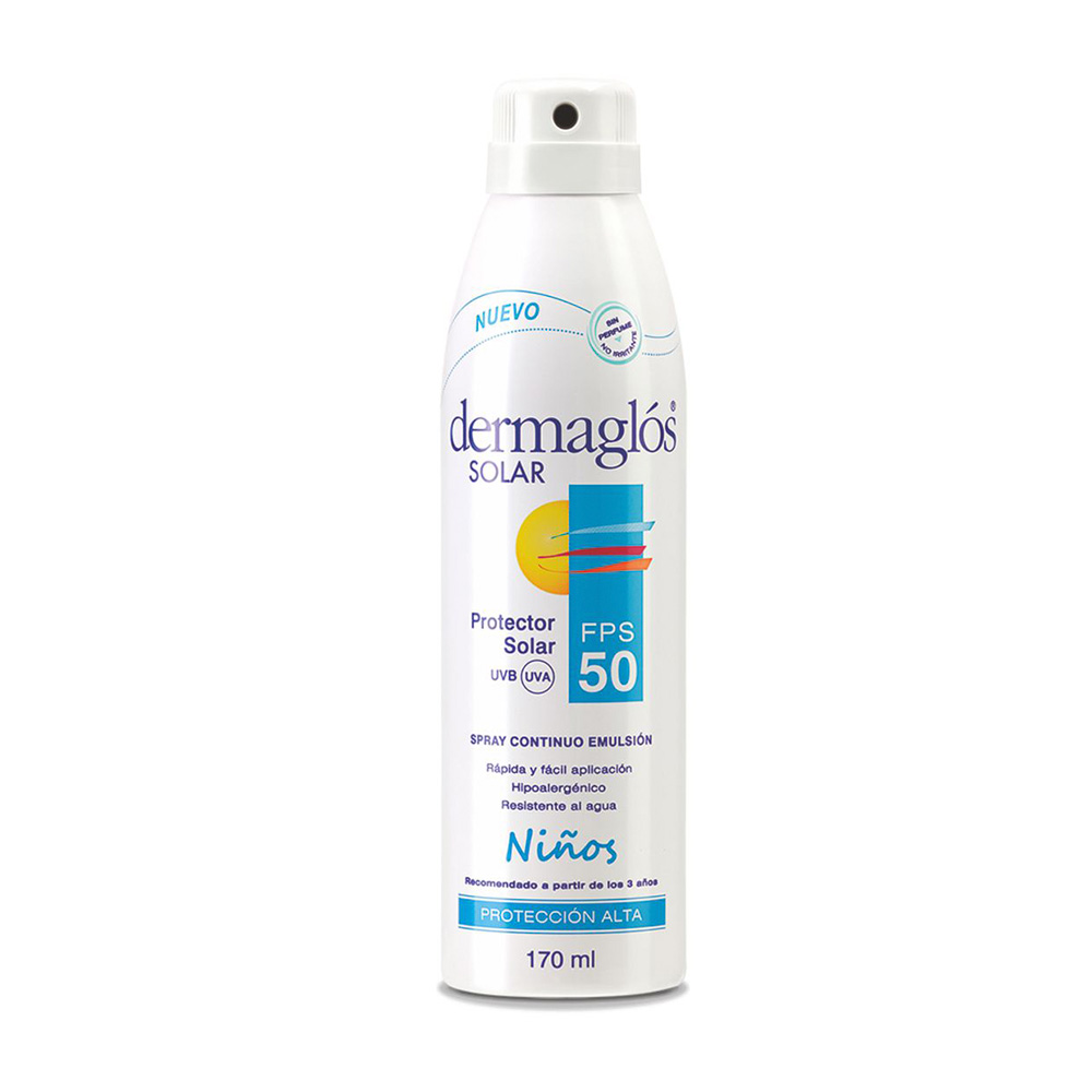 Spray Protector Solar FPS50 Niños Continuo Dermaglos - 170 mL