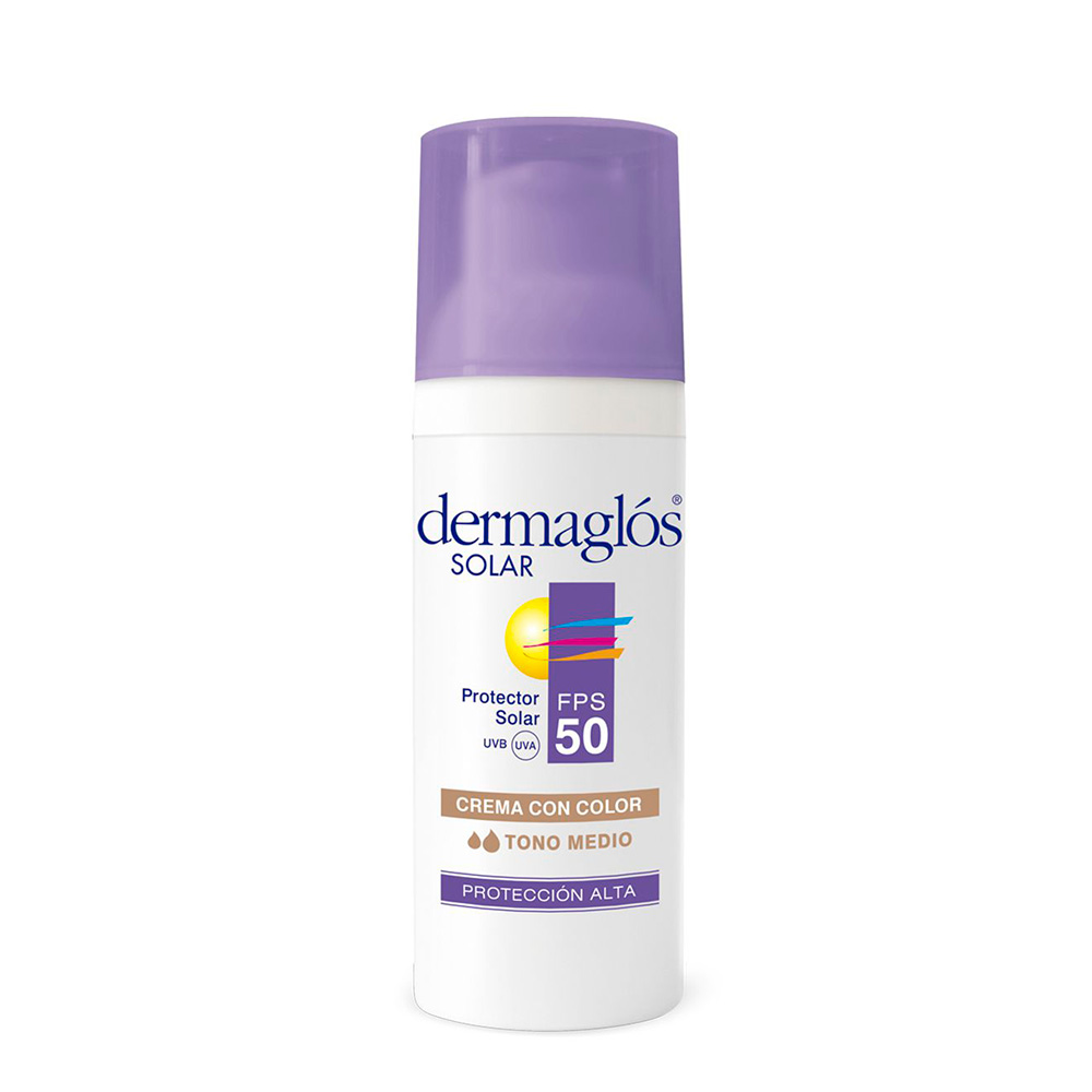 Protector Solar Facial FPS 50 con Color Tono Medio De 50 g