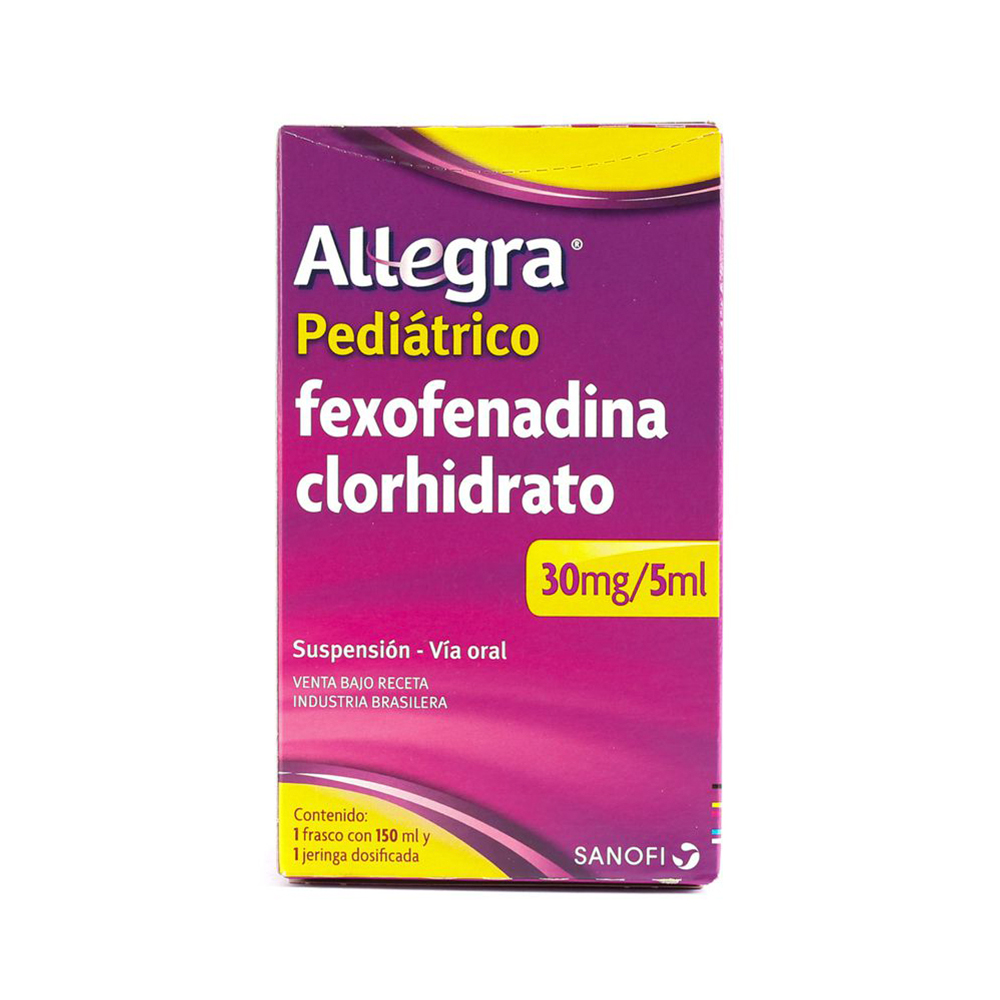 Allegra Pediátrico 30mg/ 5ml Caja De 1 Frasco con 150 ml