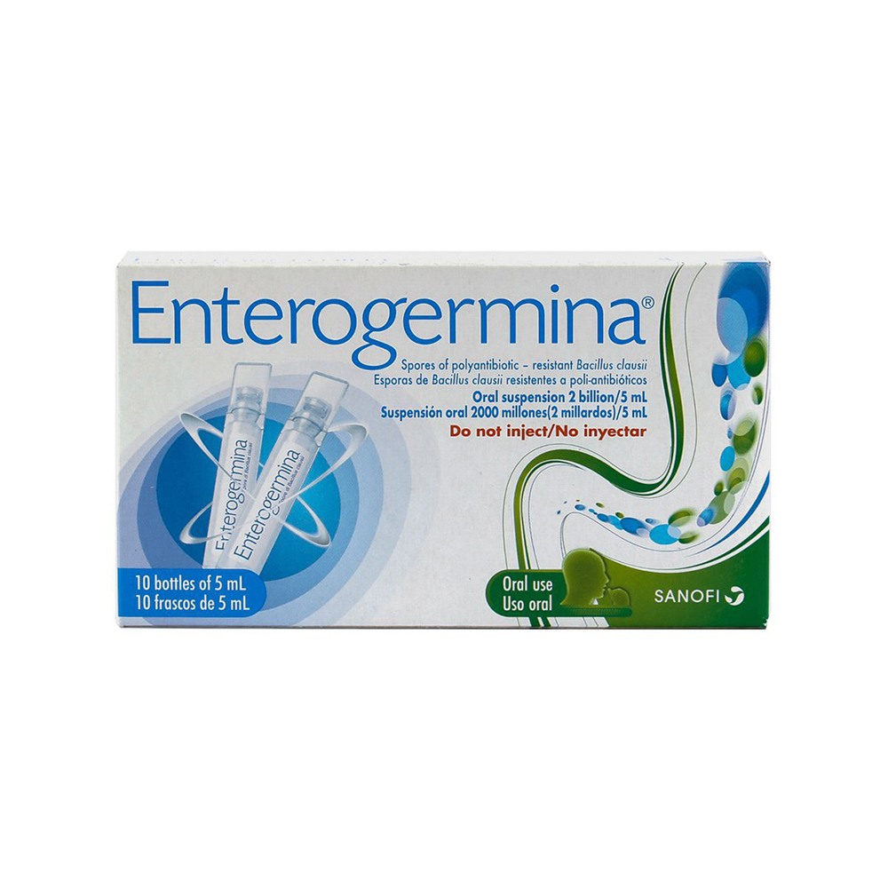Enterogermina Esporas de Bacillus Caja de 10 Ampollas de 5ml