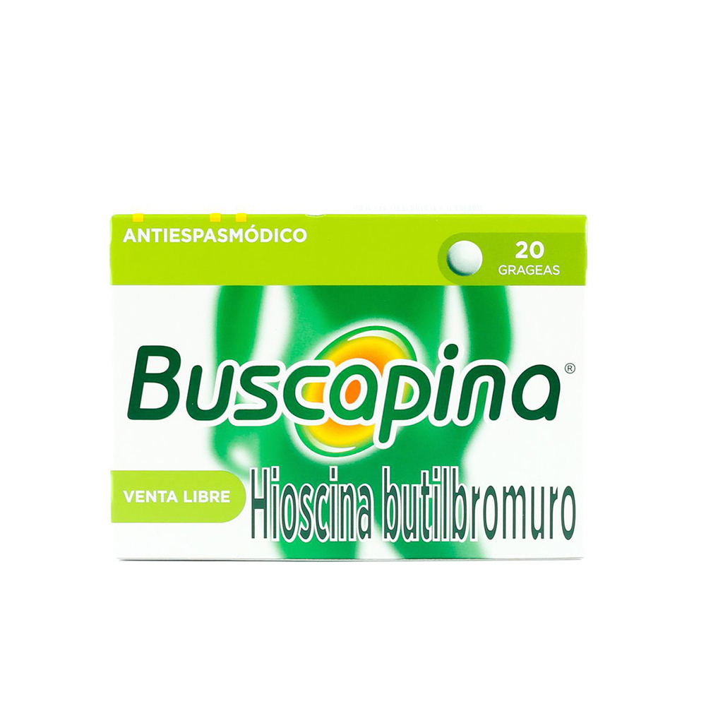 Buscapina Hioscina Butilbromuro Caja de 20 Grageas