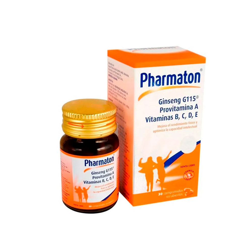 Pharmaton Ginseng G115 Provitamina A Caja de 30 Comprimidos