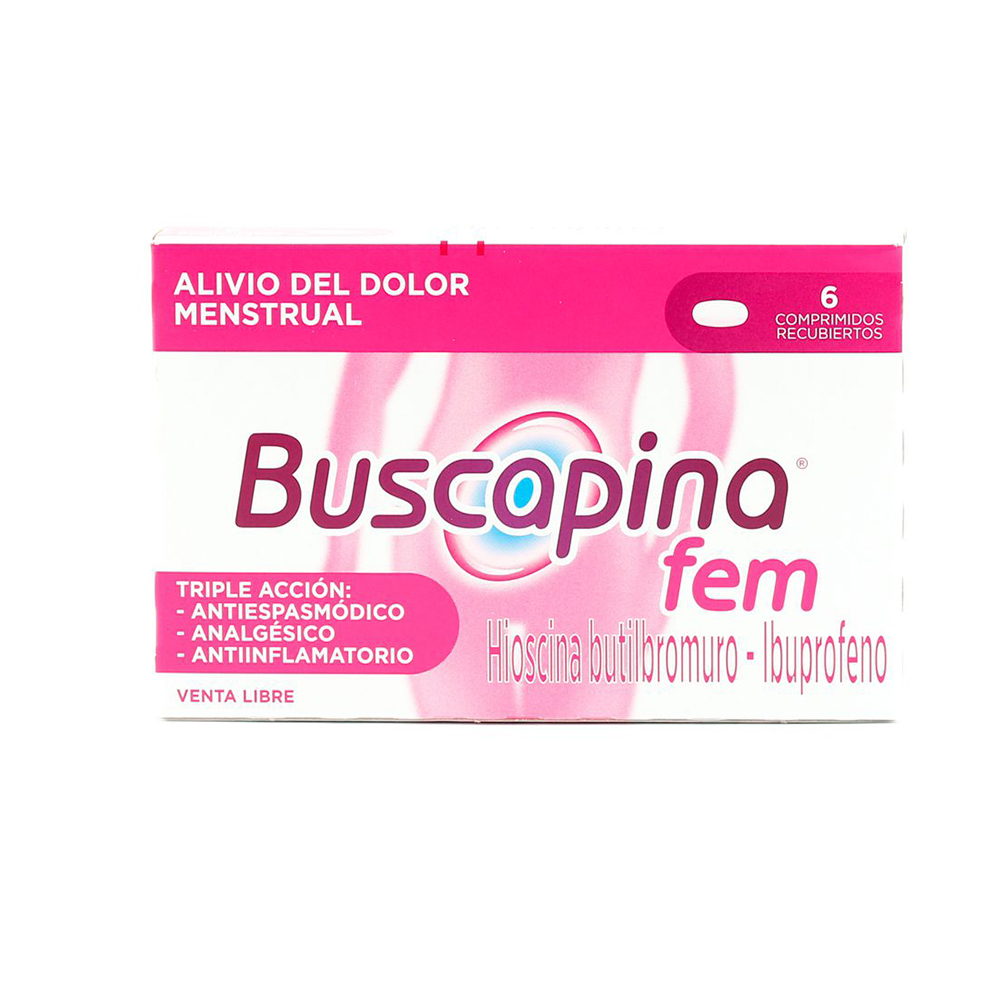 Buscapina Fem Caja De 6 Comprimidos Recubiertos