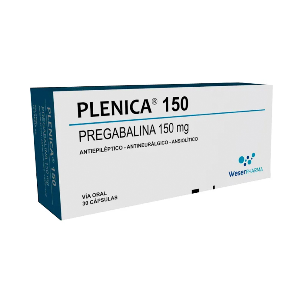 Plenica 150 Pregabalina 150 mg Caja De 30 Capsulas